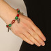 Sterling Christmas Charm Bracelet 7 3/4" - 925 Glass Beads Santa Nutcracker Tree Sterling Christmas Charm Bracelet 7 3/4" - 925 Glass Beads Santa Nutcracker Tree
