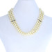 Sterling Faux Pearl, Simulated Sapphire, & Rhinestone Vintage Necklace 13 1/2" Sterling Faux Pearl, Simulated Sapphire, & Rhinestone Vintage Necklace 13 1/2"