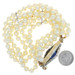 Sterling Faux Pearl, Simulated Sapphire, & Rhinestone Vintage Necklace 13 1/2" Sterling Faux Pearl, Simulated Sapphire, & Rhinestone Vintage Necklace 13 1/2"