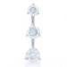 White Gold Moissanite Graduated Three-Stone Journey Pendant - 14k Round 2.40ctw White Gold Moissanite Graduated Three-Stone Journey Pendant - 14k Round 2.40ctw
