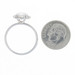 White Gold Moissanite & Diamond Halo Engagement Ring - 18k Round Cut 1.74ctw White Gold Moissanite & Diamond Halo Engagement Ring - 18k Round Cut 1.74ctw