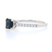 White Gold Sapphire & Diamond Engagement Ring - 14k Asscher Cut .85ctw White Gold Sapphire & Diamond Engagement Ring - 14k Asscher Cut .85ctw