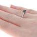 White Gold Sapphire & Diamond Engagement Ring - 14k Asscher Cut .85ctw White Gold Sapphire & Diamond Engagement Ring - 14k Asscher Cut .85ctw