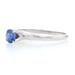 White Gold Sapphire Solitaire Engagement Ring - 14k Round Cut .70ct