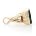 Yellow Gold Bloodstone 1978 Ribbed Fan Fob Pendant - 9k London Yellow Gold Bloodstone 1978 Ribbed Fan Fob Pendant - 9k London