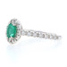 NEW Emerald & Diamond Halo Ring - 14k White Gold Oval 1.21ctw NEW Emerald & Diamond Halo Ring - 14k White Gold Oval 1.21ctw