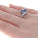 White Gold Sapphire & Diamond Vintage Two-Stone Bypass Ring - 14k Round 1.22ctw White Gold Sapphire & Diamond Vintage Two-Stone Bypass Ring - 14k Round 1.22ctw