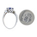 White Gold Sapphire & Diamond Vintage Two-Stone Bypass Ring - 14k Round 1.22ctw White Gold Sapphire & Diamond Vintage Two-Stone Bypass Ring - 14k Round 1.22ctw