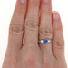 White Gold Sapphire & Diamond Engagement Ring - 14k Round Cut 1.03ctw White Gold Sapphire & Diamond Engagement Ring - 14k Round Cut 1.03ctw