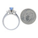 White Gold Sapphire & Diamond Engagement Ring - 14k Round Cut 1.03ctw White Gold Sapphire & Diamond Engagement Ring - 14k Round Cut 1.03ctw