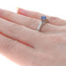 Platinum & Yellow Gold Sapphire & Diamond Engagement Ring - 18k Round Cut .67ctw Platinum & Yellow Gold Sapphire & Diamond Engagement Ring - 18k Round Cut .67ctw
