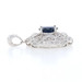 White Gold Sapphire & Diamond Lace Halo Pendant - 14k Oval Cut 2.03ctw Milgrain White Gold Sapphire & Diamond Lace Halo Pendant - 14k Oval Cut 2.03ctw Milgrain