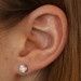 White Gold Diamond Stud Earrings - 14k Round 1.23ctw Pierced Screw-On Closures White Gold Diamond Stud Earrings - 14k Round 1.23ctw Pierced Screw-On Closures