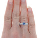 White Gold Sapphire & Diamond Engagement Ring & Wedding Band - 18k Round 1.76ctw White Gold Sapphire & Diamond Engagement Ring & Wedding Band - 18k Round 1.76ctw