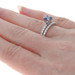 White Gold Sapphire & Diamond Engagement Ring & Wedding Band - 18k Round 1.76ctw White Gold Sapphire & Diamond Engagement Ring & Wedding Band - 18k Round 1.76ctw