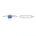 White Gold Sapphire & Diamond Engagement Ring & Wedding Band - 18k Round 1.76ctw White Gold Sapphire & Diamond Engagement Ring & Wedding Band - 18k Round 1.76ctw
