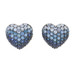 Ziba by Le Vian Ombré Sapphire Heart Large Stud Earrings Sterling 925 10.00ctw Ziba by Le Vian Ombré Sapphire Heart Large Stud Earrings Sterling 925 10.00ctw