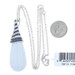Carlo Viani Howlite Sapphire Swirl Pendant Necklace Sterling 925 2.10ctw Adjust