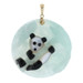 Panda Pendant - 14k Gold Carved Jadeite, Mother of Pearl, & Black Nephrite Jade Panda Pendant - 14k Gold Carved Jadeite, Mother of Pearl, & Black Nephrite Jade