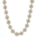 White Gold Akoya Pearl Knotted Strand Necklace 15 1/2" - 14k Floral Halo