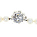 White Gold Akoya Pearl Knotted Strand Necklace 15 1/2" - 14k Floral Halo