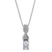 White Topaz & Diamond Pendant Necklace 17" - 10k White Gold .29ct Italy White Topaz & Diamond Pendant Necklace 17" - 10k White Gold .29ct Italy