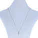 White Topaz & Diamond Pendant Necklace 17" - 10k White Gold .29ct Italy White Topaz & Diamond Pendant Necklace 17" - 10k White Gold .29ct Italy