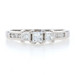 White Gold Diamond Three-Stone Engagement Ring - 14k Princess Cut 1.00ctw White Gold Diamond Three-Stone Engagement Ring - 14k Princess Cut 1.00ctw