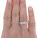 White Gold Diamond Three-Stone Engagement Ring - 14k Princess Cut 1.00ctw White Gold Diamond Three-Stone Engagement Ring - 14k Princess Cut 1.00ctw
