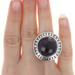 Sterling Amethyst Cocktail Solitaire Ring - 925 Round Cabochon 23.25ct Size 7 Sterling Amethyst Cocktail Solitaire Ring - 925 Round Cabochon 23.25ct Size 7