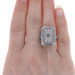 Sterling Silver Sapphire & Camphor Glass Ring - 925 Filigree Milgrain Size 7 Sterling Silver Sapphire & Camphor Glass Ring - 925 Filigree Milgrain Size 7