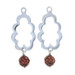 New Pandora Brown Faceted Pearl Scallop Earring Charms - Sterling 290605PCO New Pandora Brown Faceted Pearl Scallop Earring Charms - Sterling 290605PCO