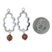 New Pandora Brown Faceted Pearl Scallop Earring Charms - Sterling 290605PCO New Pandora Brown Faceted Pearl Scallop Earring Charms - Sterling 290605PCO