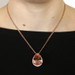 Rose Gold Morganite & Diamond Halo Necklace 16" - 14k Pear Cut 21.01ctw Rose Gold Morganite & Diamond Halo Necklace 16" - 14k Pear Cut 21.01ctw