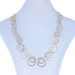 Milor Graduated Necklace 17 1/2" - Sterling Silver 925 Textured Circles Milor Graduated Necklace 17 1/2" - Sterling Silver 925 Textured Circles