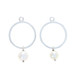 New Authentic Pandora Moon Drop Earring Charms 290613P Pearls Sterling Silver New Authentic Pandora Moon Drop Earring Charms 290613P Pearls Sterling Silver