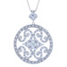 Sterling Cubic Zirconia Halo Medallion Enhancer Pendant Necklace 18" 925 1.80ctw Sterling Cubic Zirconia Halo Medallion Enhancer Pendant Necklace 18" 925 1.80ctw