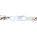 Sterling Silver Rope Chain Bracelet 7 3/4" - 925 Gold Plated Bead Accents Sterling Silver Rope Chain Bracelet 7 3/4" - 925 Gold Plated Bead Accents