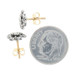 Flower Blossom Stud Earrings - Sterling Silver & 14k Yellow Gold Pierced Flower Blossom Stud Earrings - Sterling Silver & 14k Yellow Gold Pierced