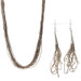 Native American Liquid Silver Earrings & Necklace Jewelry Set - Sterling 925 Native American Liquid Silver Earrings & Necklace Jewelry Set - Sterling 925
