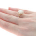 Yellow Gold Opal & Diamond Halo Ring - 14k Oval Cabochon Cut 1.77ctw