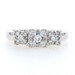 White Gold Diamond Cluster Halo Engagement Ring 14k .60ctw Three-Stone Inspired White Gold Diamond Cluster Halo Engagement Ring 14k .60ctw Three-Stone Inspired