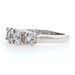 White Gold Diamond Cluster Halo Engagement Ring 14k .60ctw Three-Stone Inspired White Gold Diamond Cluster Halo Engagement Ring 14k .60ctw Three-Stone Inspired