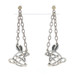 Sterling & Yellow Gold Diamond Celtic Knot Bunny Rabbit Dangle Earrings 925 &18k Sterling & Yellow Gold Diamond Celtic Knot Bunny Rabbit Dangle Earrings 925 &18k