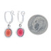 White Gold Red Spinel & Diamond Huggie Hoop Halo Dangle Earrings - 14k 3.49ctw White Gold Red Spinel & Diamond Huggie Hoop Halo Dangle Earrings - 14k 3.49ctw