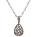 NEW Sterling Silver & Yellow Gold Pendant Necklace 18 1/4" - 18k Woven Design NEW Sterling Silver & Yellow Gold Pendant Necklace 18 1/4" - 18k Woven Design