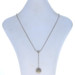 New Sterling Silver Flower Drop Pendant Necklace Diamond - 18k Gold 16"-18" Floral New Sterling Silver Flower Drop Pendant Necklace Diamond - 18k Gold 16"-18" Floral