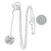 New Sterling Silver Flower Drop Pendant Necklace Diamond - 18k Gold 16"-18" Floral New Sterling Silver Flower Drop Pendant Necklace Diamond - 18k Gold 16"-18" Floral