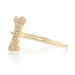 Yellow Gold Diamond Bone Cluster Ring - 14k Single Cut Pet Dog Canine