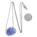 Sterling Rutilated Quartz over Sodalite & Diamond Halo Necklace 925 Slice .25ctw Sterling Rutilated Quartz over Sodalite & Diamond Halo Necklace 925 Slice .25ctw